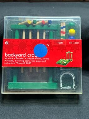 2005 Target Toysmith Backyard Croquet Miniature Game Set Sealed Vintage NOS
